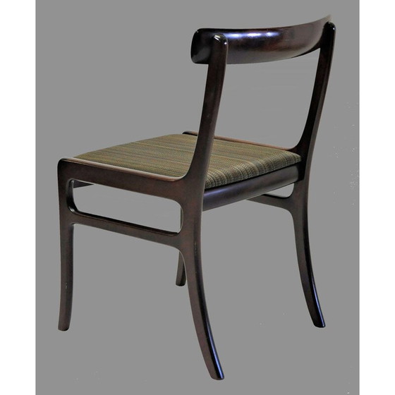 Image 1 of Ensemble vintage de 12 chaises de salle à manger en acajou