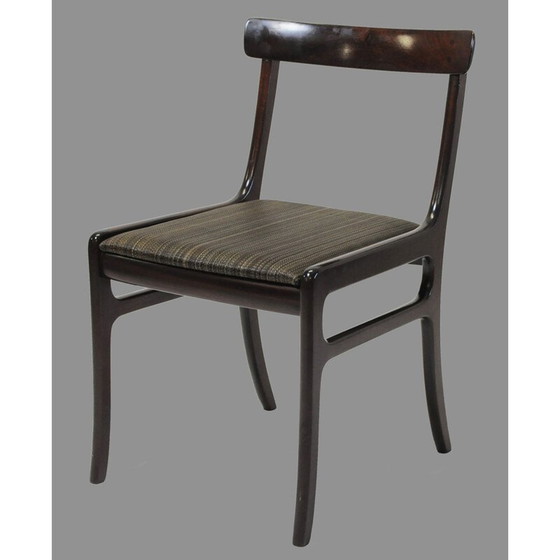Image 1 of Ensemble vintage de 12 chaises de salle à manger en acajou