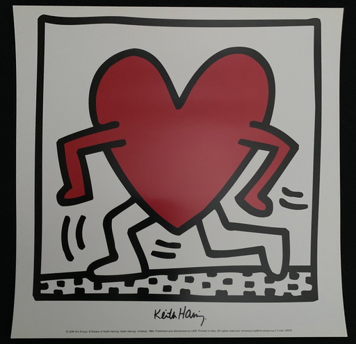 Keith Haring, signé avec l'enregistrement du droit d'auteur "Estate Of Keith Haring". Keith Haring. Sans titre, 1984".