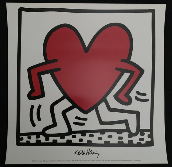 Image 1 of Keith Haring, signé avec l'enregistrement du droit d'auteur "Estate Of Keith Haring". Keith Haring. Sans titre, 1984".