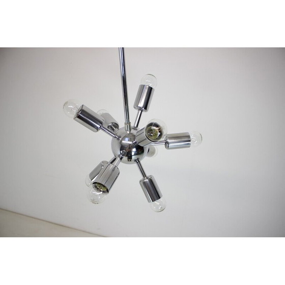 Image 1 of Lustre chromé vintage de Drupol, Tchécoslovaquie 1970