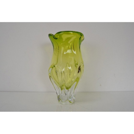 Image 1 of Vase vintage en verre d'art par Josef Hospodka, Tchécoslovaquie, années 1960