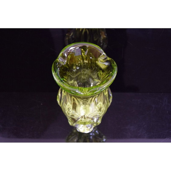 Image 1 of Vase vintage en verre d'art par Josef Hospodka, Tchécoslovaquie, années 1960