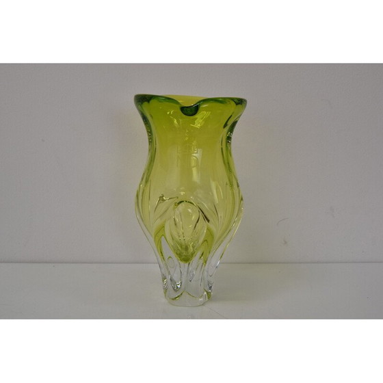 Image 1 of Vase vintage en verre d'art par Josef Hospodka, Tchécoslovaquie, années 1960