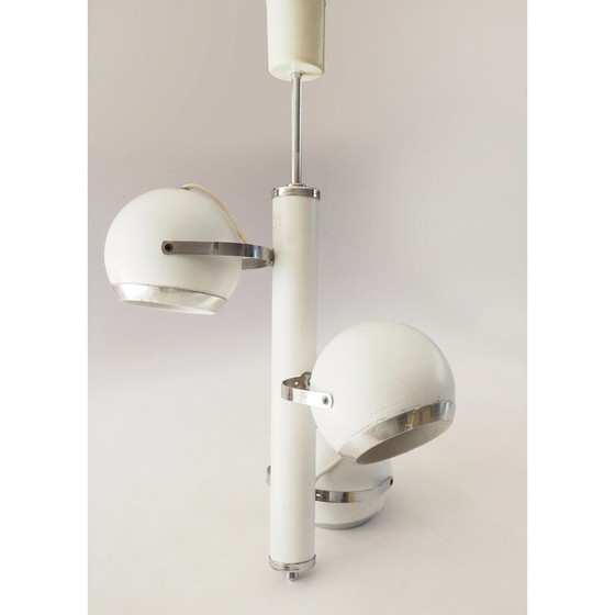 Image 1 of Lampe suspendue boule à œil vintage avec 3 spots, 1970