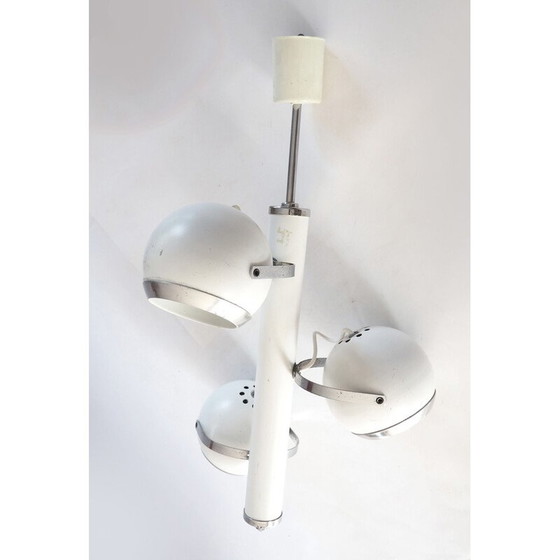 Image 1 of Lampe suspendue boule à œil vintage avec 3 spots, 1970
