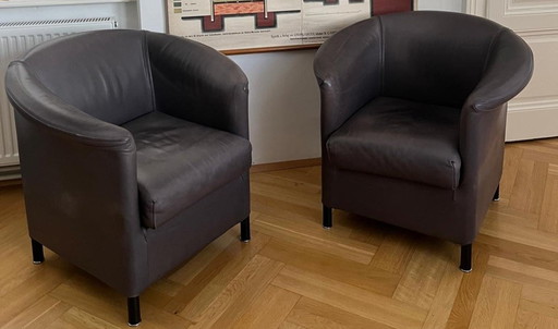 2x Wi̇ttmann Aura Armchairs By Paolo Piva