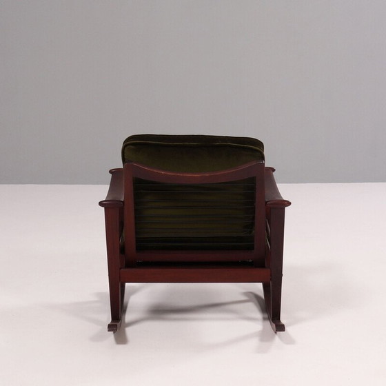 Image 1 of Fauteuil à bascule en teck du milieu du siècle par M Nissen pour Finn Juhl, années 1960