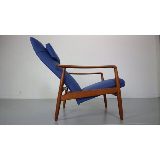 Image 1 of Fauteuil vintage en teck avec ottoman par Søren Ladefoged pour Sl Møbler, Danemark 1960