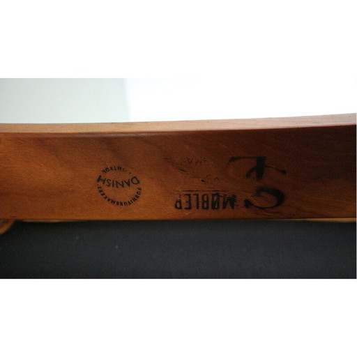 Fauteuil vintage en teck avec ottoman par Søren Ladefoged pour Sl Møbler, Danemark 1960