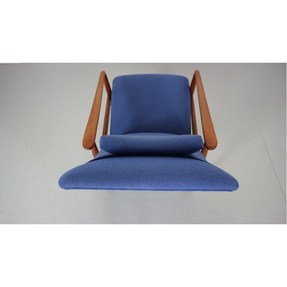 Image 1 of Fauteuil vintage en teck avec ottoman par Søren Ladefoged pour Sl Møbler, Danemark 1960