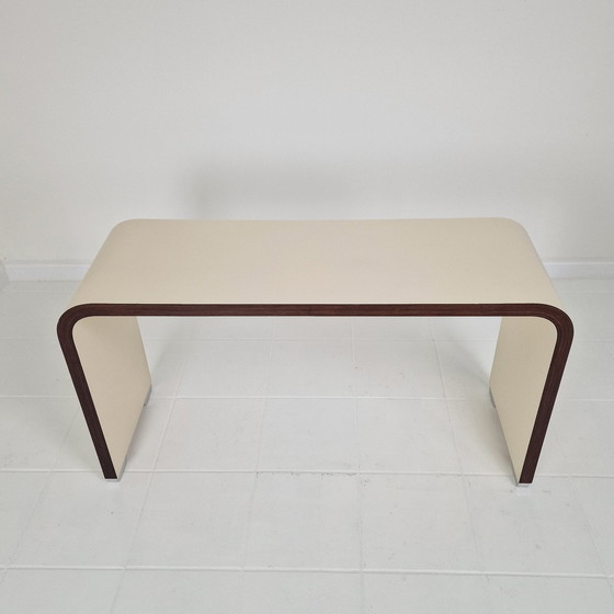 Image 1 of Table console ou bureau en bois de bergwood Jules Wabbes, Belgique 1970's