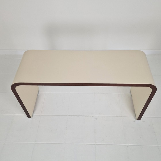 Image 1 of Table console ou bureau en bois de bergwood Jules Wabbes, Belgique 1970's