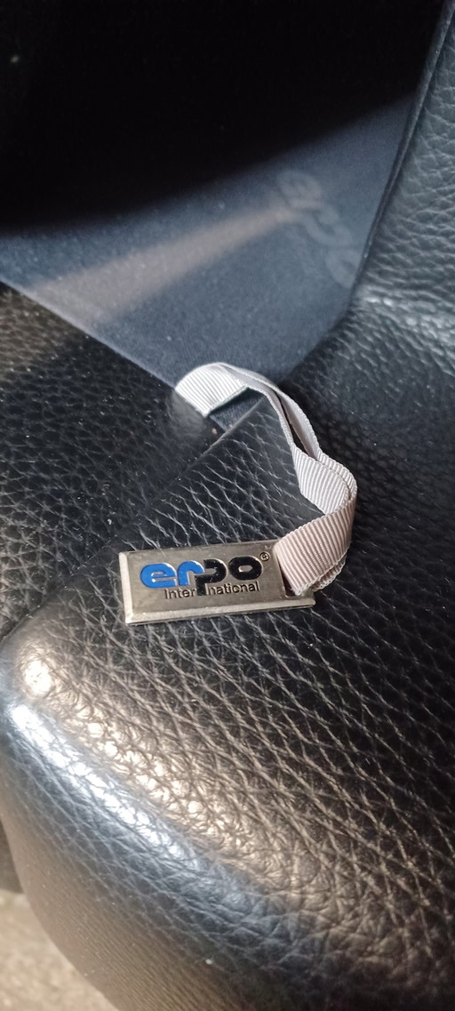 Combinaison de sièges moderne en cuir noir Marque Erpo