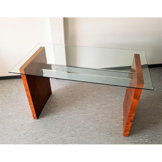 Image 1 of Table d'appoint en verre vintage - 1970