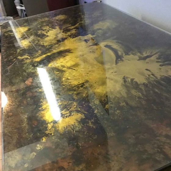 Image 1 of Table basse vintage en laiton, 1950