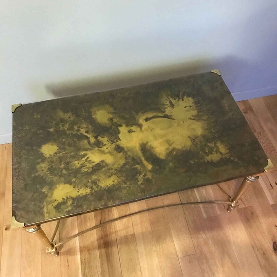 Image 1 of Table basse vintage en laiton, 1950