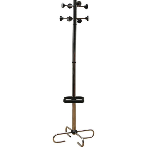 Porte-manteau vintage en métal avec porte-parapluie