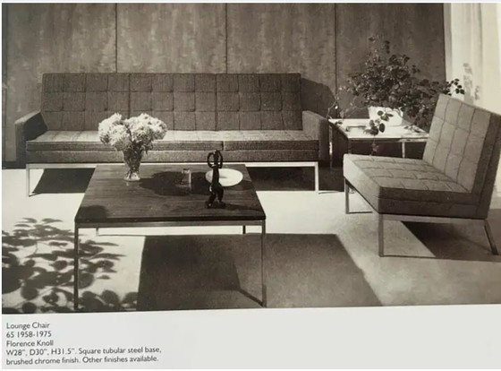 Image 1 of Florence Knoll Siège 2 places en cuir Mod.65