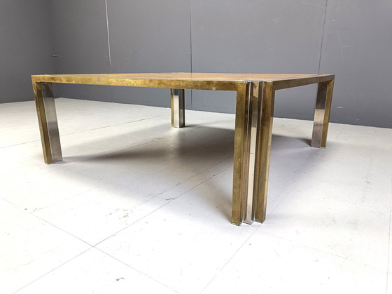 Image 1 of Table basse italienne en bois de ronce par Tommaso Barbi, 1970S