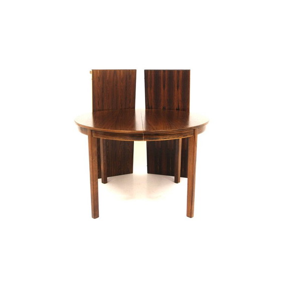 Image 1 of Table de salle à manger vintage en bois de rose avec rallonges, Suède 1960