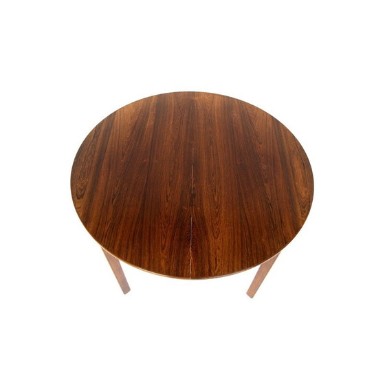 Image 1 of Table de salle à manger vintage en bois de rose avec rallonges, Suède 1960