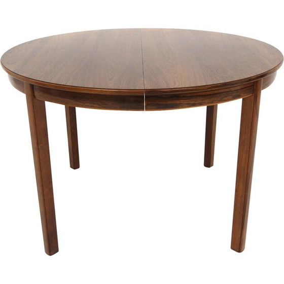 Image 1 of Table de salle à manger vintage en bois de rose avec rallonges, Suède 1960