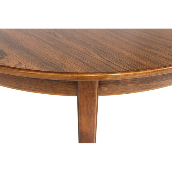 Image 1 of Table de salle à manger vintage en bois de rose avec rallonges, Suède 1960