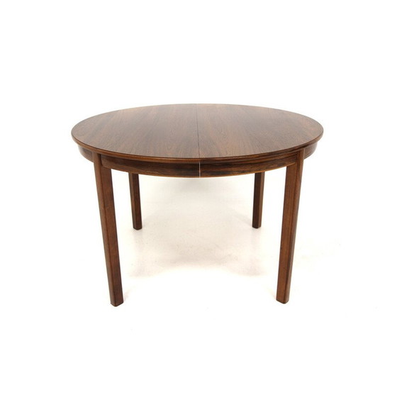 Image 1 of Table de salle à manger vintage en bois de rose avec rallonges, Suède 1960