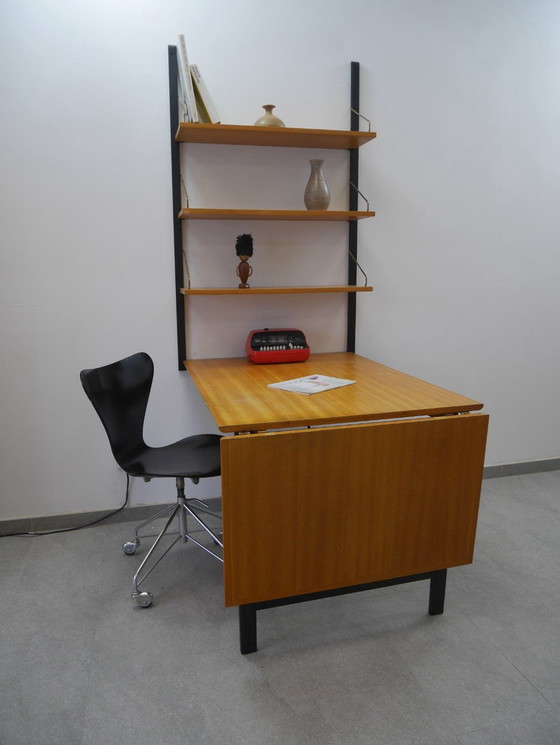 Image 1 of Système d'étagères Avec table / Bureau V. France & Daverkosen Cado