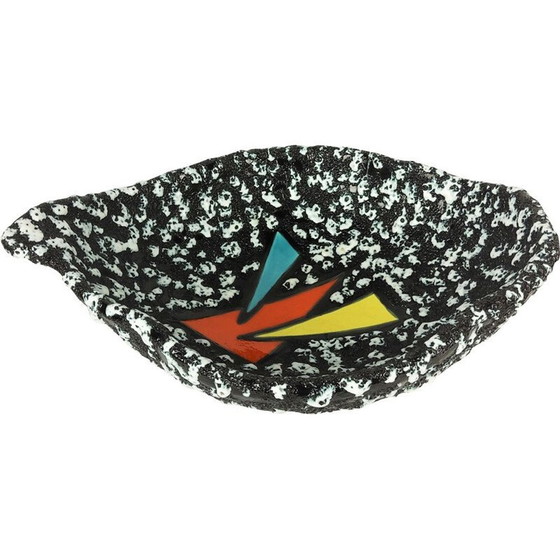 Image 1 of Bol vintage en céramique noir et blanc de Vallauris, 1950