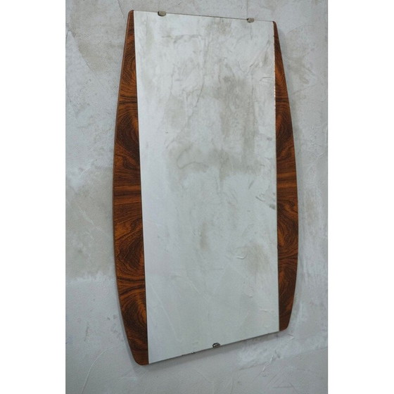 Image 1 of Miroir mural en bois de rose, Mid Century, années 1960