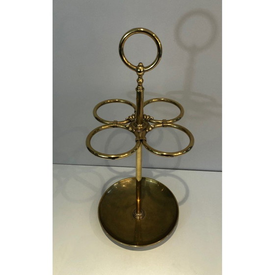Image 1 of Porte-parapluie rond vintage en laiton, France 1900