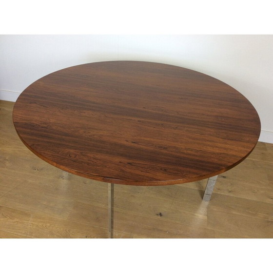 Image 1 of Table de salle à manger vintage en palissandre et chrome par Richard Young pour Merrow Associates - années 1970