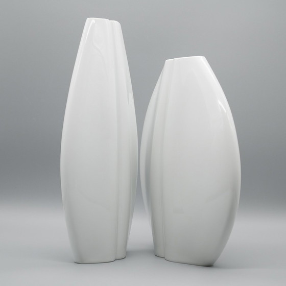 Image 1 of Chic Hutschenreuther Porcelaine brillante 70S-80S Pop-Art Vase Vintage Duo Kiss