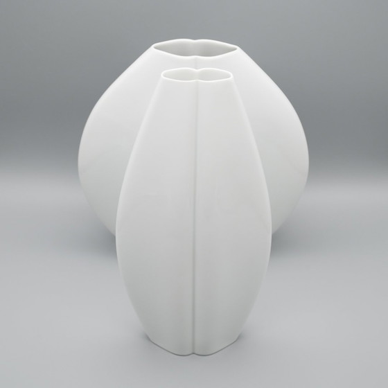 Image 1 of Chic Hutschenreuther Porcelaine brillante 70S-80S Pop-Art Vase Vintage Duo Kiss