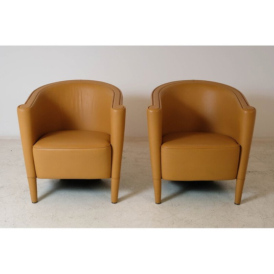 Image 1 of Paire de fauteuils en cuir "Rich" d'Antonio Citterio pour Moroso, 1989