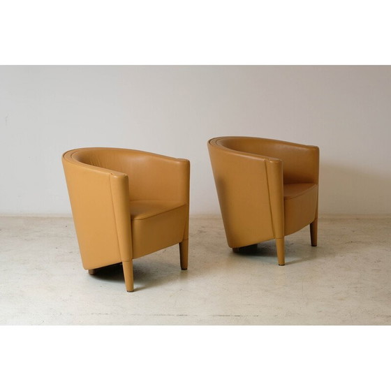 Image 1 of Paire de fauteuils en cuir "Rich" d'Antonio Citterio pour Moroso, 1989