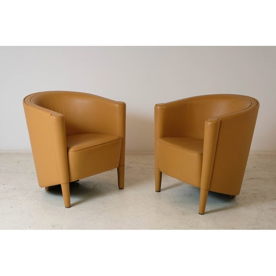 Image 1 of Paire de fauteuils en cuir "Rich" d'Antonio Citterio pour Moroso, 1989