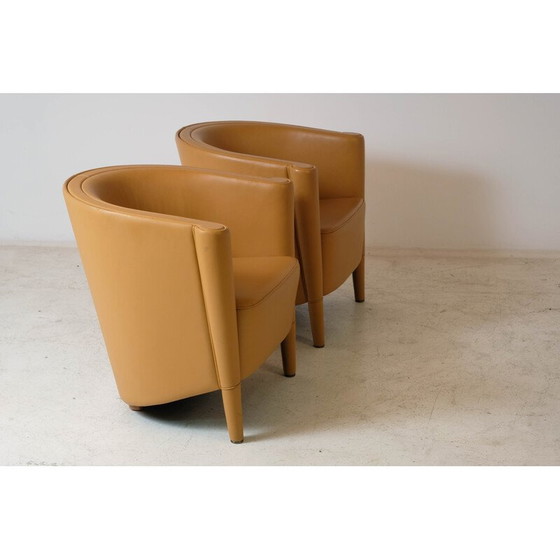 Image 1 of Paire de fauteuils en cuir "Rich" d'Antonio Citterio pour Moroso, 1989