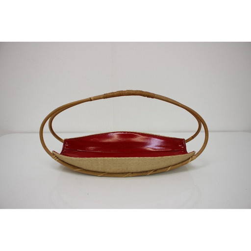 Panier décoratif vintage, Tchécoslovaquie 1950