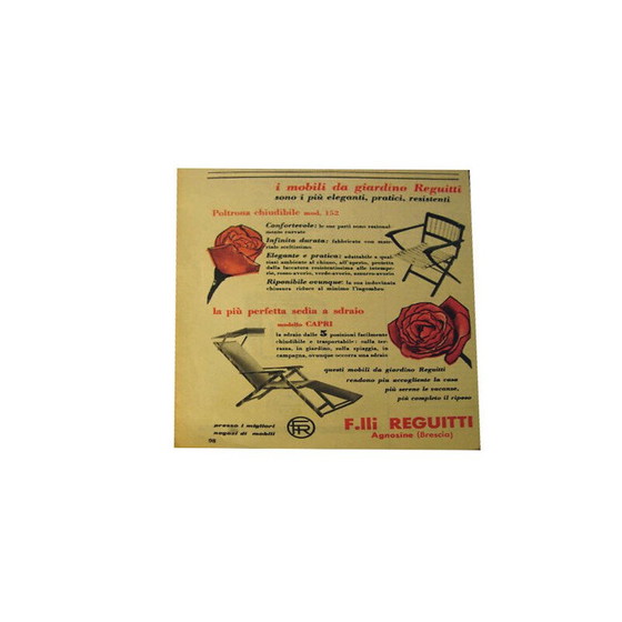 Image 1 of Chaise Capri vintage pour Reguitti Brescia, Italie