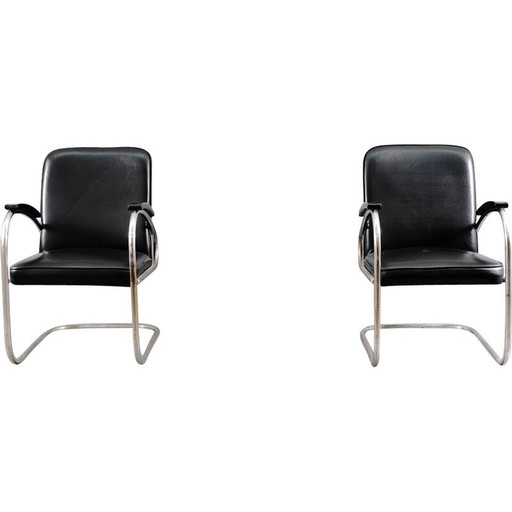 Paire de fauteuils en acier RS 7 de Mauser Works Waldeck, Allemagne 1949