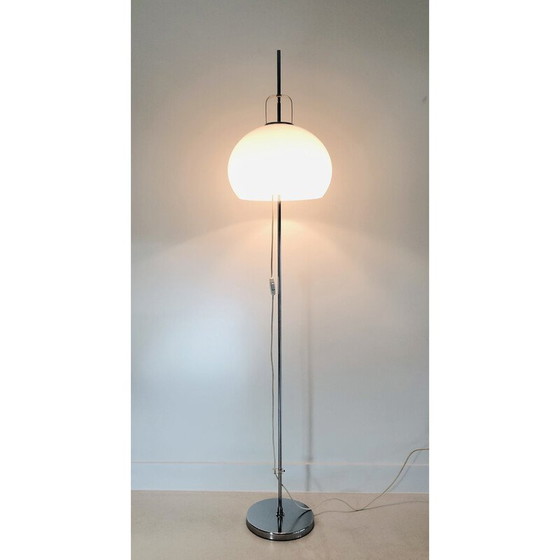 Image 1 of Lampadaire vintage "Lucerna" en acier chromé par Harvey Guzzini pour Meblo, Italie 1970