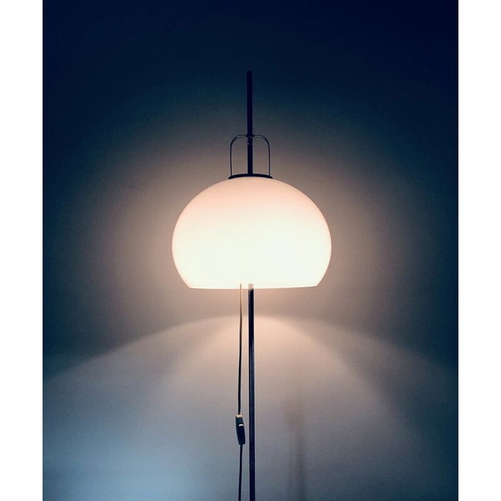 Image 1 of Lampadaire vintage "Lucerna" en acier chromé par Harvey Guzzini pour Meblo, Italie 1970