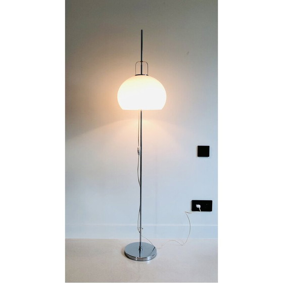 Image 1 of Lampadaire vintage "Lucerna" en acier chromé par Harvey Guzzini pour Meblo, Italie 1970