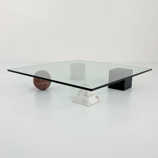 Table basse Metaphora par Lella & Massimo Vignelli pour Casigliani, 1970S