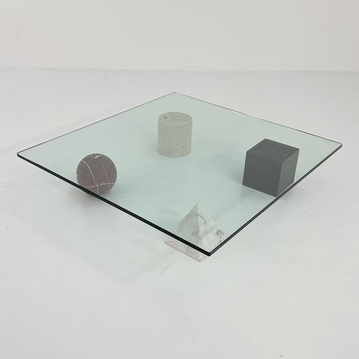 Table basse Metaphora par Lella & Massimo Vignelli pour Casigliani, 1970S