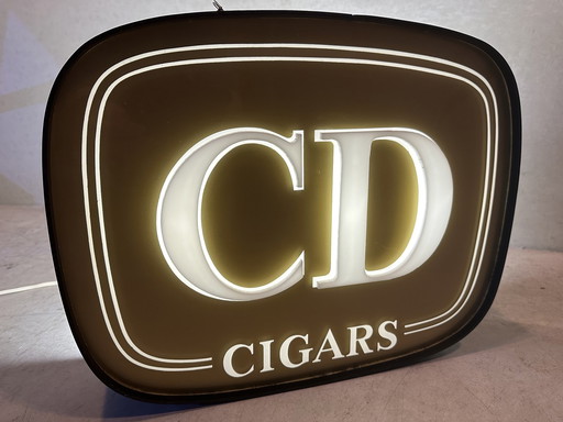 Publicité lumineuse vintage 1950s - Cd Cigars