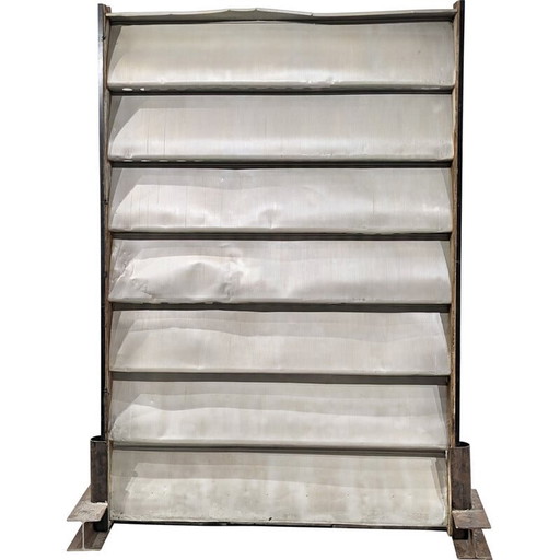 Panneau vintage "Onde" en aluminium et bois par Jean Prouvé, années 1950